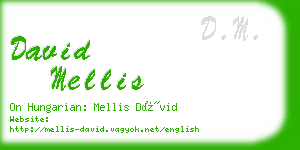 david mellis business card